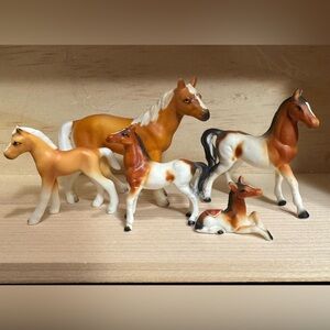 Set of Five Horse Figurines